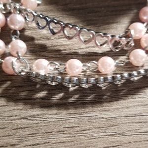 Pink heart bracelet